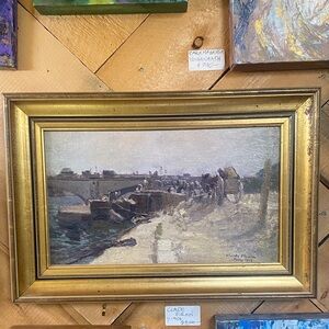 Elegant Gold Framed Art Piece
18”12”Cloude Firmin y 1904